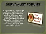 Survivalist Forum – List of Survivalist Discussions and Forums