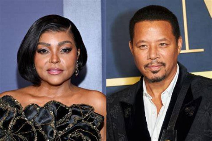 Terrence Howard kisses Taraji P. Henson at the 67th Annual Emmy Awards