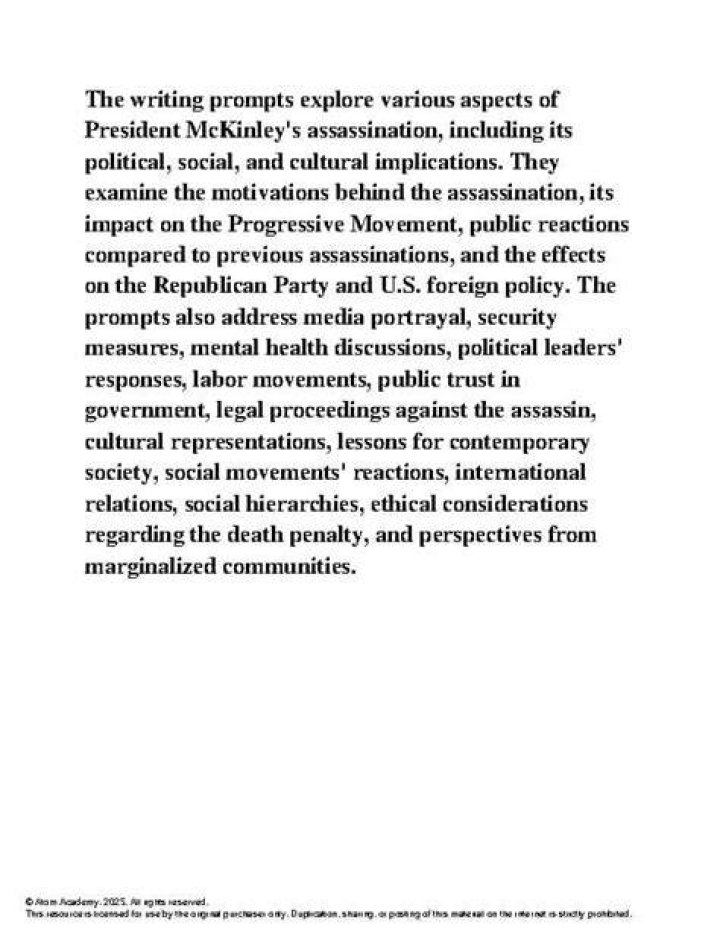 The Aftermath Of McKinley's Presidential Leak: Exploring The Consequences