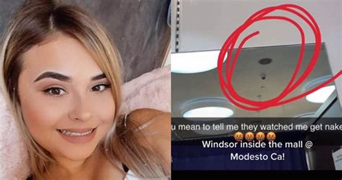 Tiktoker Notices Security Camera Pointed Directly at Her Fitting Room