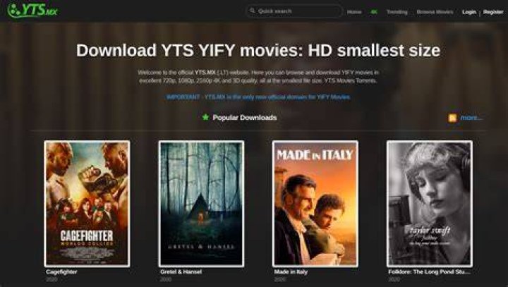 Top Movie Sites Yify.TV