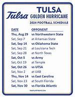 Tulsa 2024 Football Schedule: Full List of Golden Hurricane's Aac Opponents Next Fall