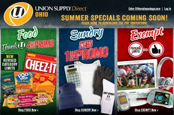Union Supply Direct Ohio Inmate Package Home