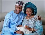 Update: Actor Femi Adebayo and Wife Names Baby Boy in the United States (Photos)
