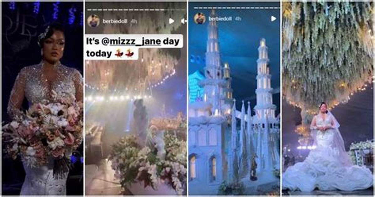 Videos as Socialite Jenny’s Glow Gets Married in Style in Benin City, Castle Wedding Cake Reportedly Cost N75M