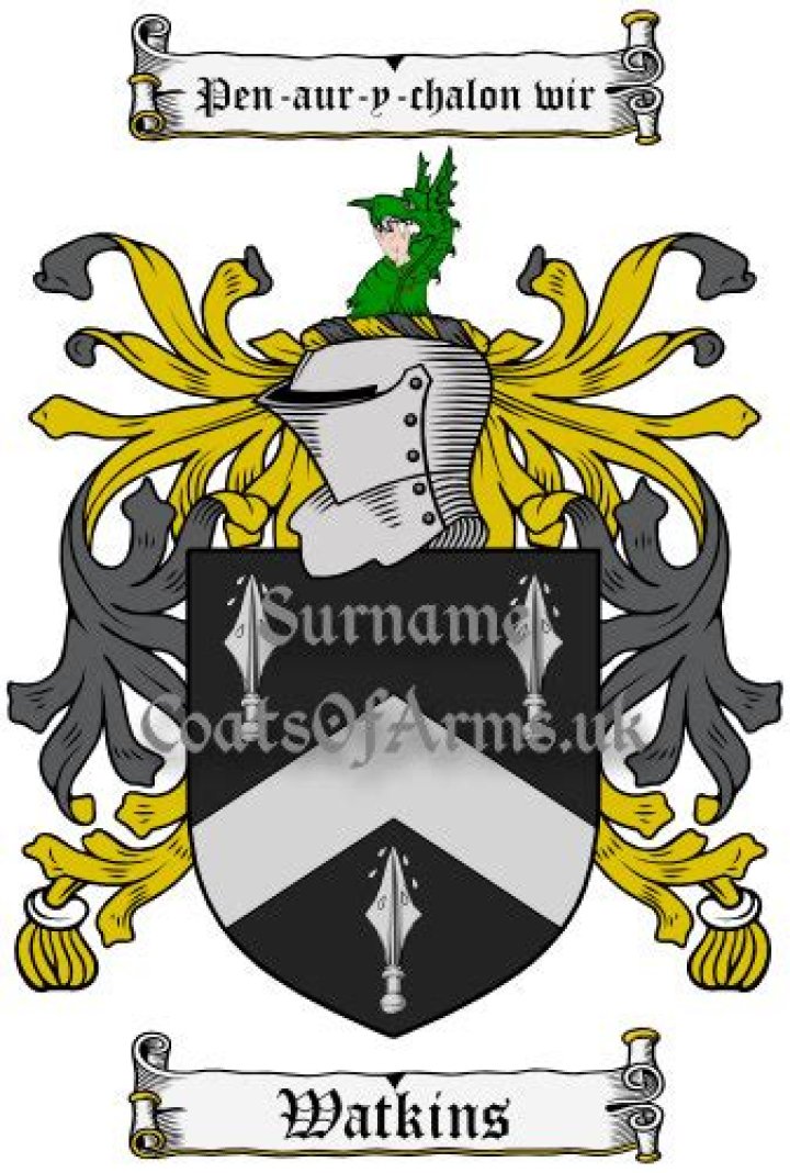 Watkins Coat of Arms/Family Crest Postcard