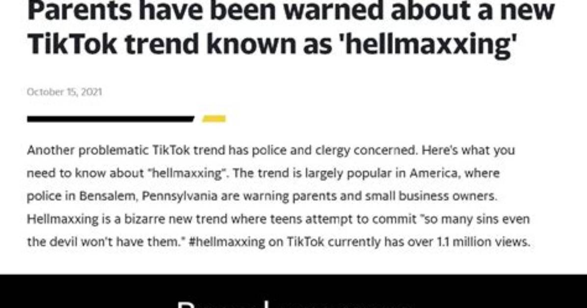 What Is Hellmaxxing? the Tiktok Trend Is Leading to Sinful Acts