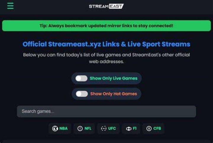 What is streameast.io?
