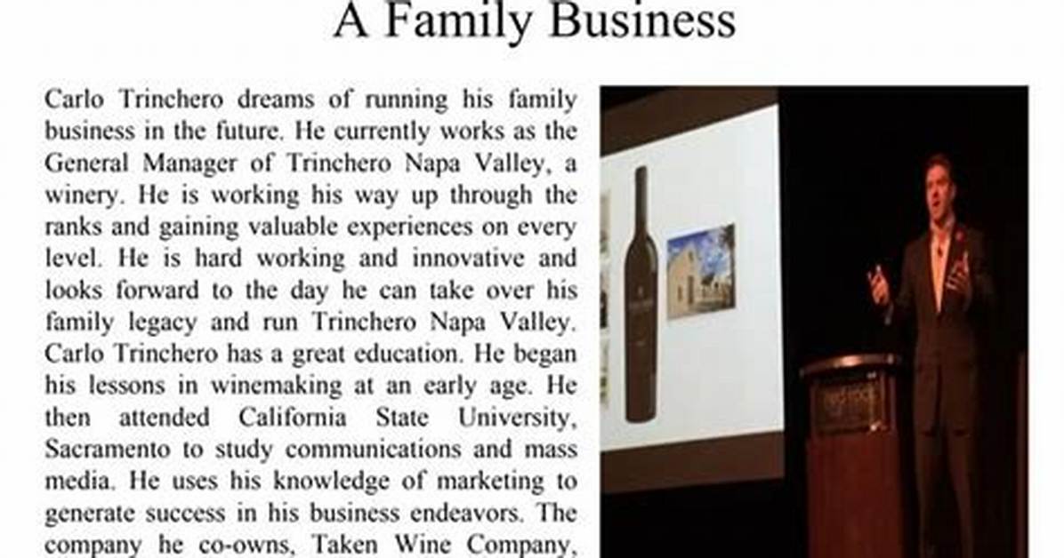 Who Is Carlo Trinchero Wife? Kids, Family and Net Worth