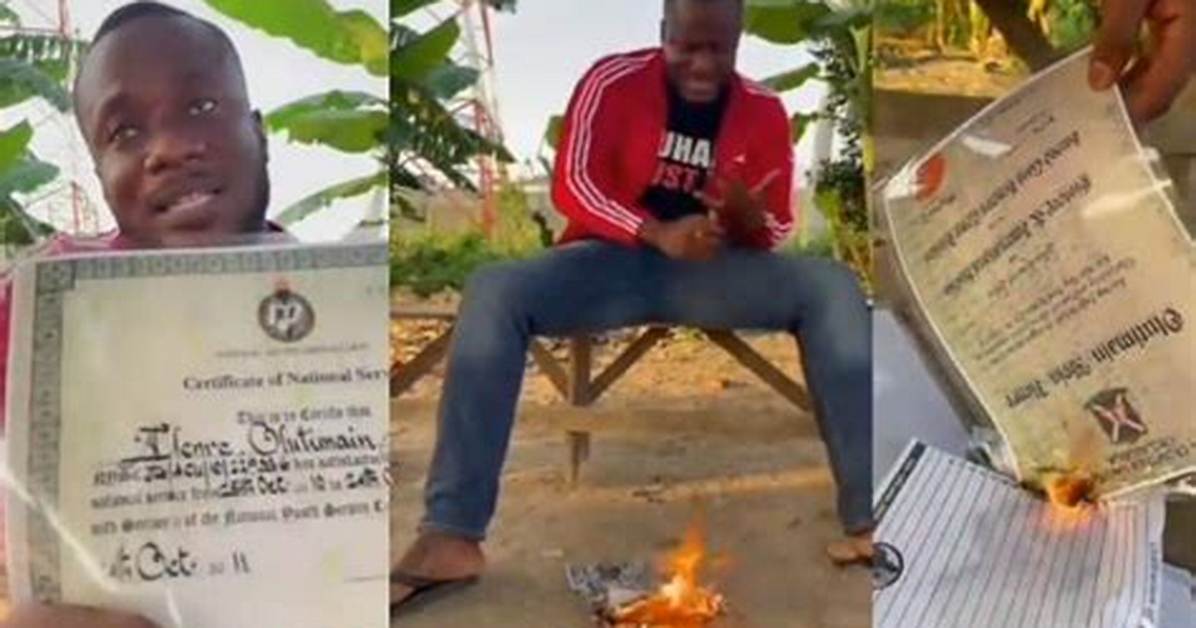 "Why I Burnt My Certificates After 13 Year's of Job Searching": Graduate Breaks Silence in Video