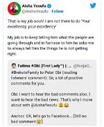 "Why I Carry Aisha Yesufu Everywhere I Go," Peter Obi Explains in New Video