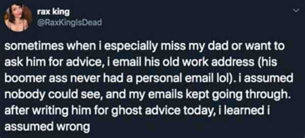Woman Sent Emails to Her Dead Dad's Address, Then Got a Response She Never Expected