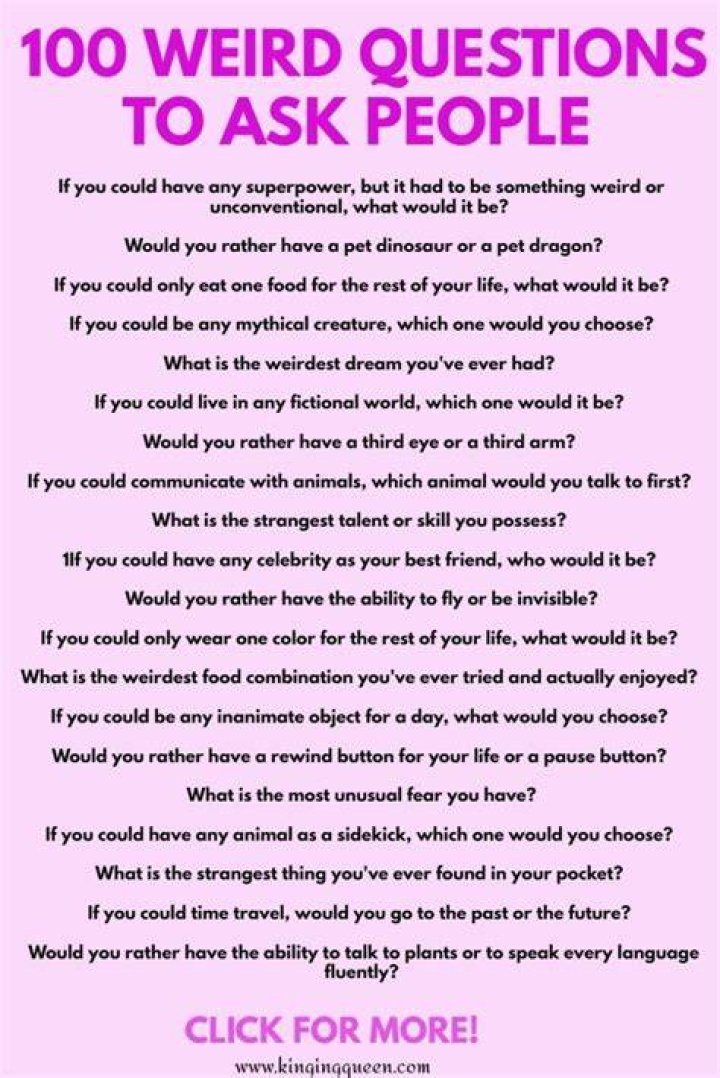 Wonderfully Weird Questions to Ask a Guy