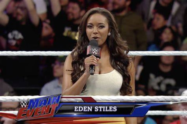 WWE ring announcer Eden Stiles (Brandi Reed Runnels) with her sisterin
