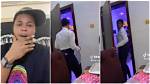 Young Man Sees Beautiful Hotel Waitress, Can't Resist Looking at Her, Lady Quickly Closes Room Door