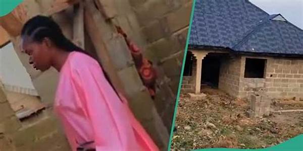 Young Nigerian Lady Celebrates Her Uncompleted Building, Shows Her Progress